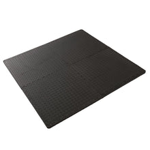 Load image into Gallery viewer, 24pcs Eva Environmental Protection Mat Fitness Mat, Leaf Pattern Black
