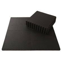 Lade das Bild in den Galerie-Viewer, 24pcs Eva Environmental Protection Mat Fitness Mat, Leaf Pattern Black