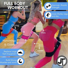 Lade das Bild in den Galerie-Viewer, JT Fitness Booty Band Belt,Resistance Band for Legs & Glutes Fitness Band Black