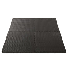 Lade das Bild in den Galerie-Viewer, 24pcs Eva Environmental Protection Mat Fitness Mat, Leaf Pattern Black