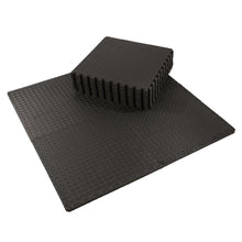 Lade das Bild in den Galerie-Viewer, 24pcs Eva Environmental Protection Mat Fitness Mat, Leaf Pattern Black