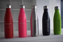 Afbeelding in Gallery-weergave laden, JTL Fitness Stainless Steel Water Bottle 500ml Vacuum Insulated Flask for Hot or Cold Metal Watertight Seal Silver