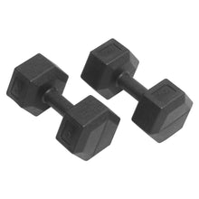 Lade das Bild in den Galerie-Viewer, Hexagonal Dumbbells - 5Kg - Pair - Black