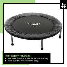 Cargar la imagen en el visor de la galería, HomeFit Fitness Rebounder Trampolín - Diseño plegable con bolsa de transporte
