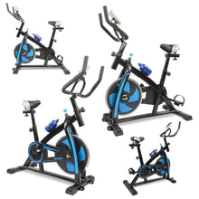 Carica l&#39;immagine nel visualizzatore di Gallery, Stationary Exercise Bike Fitness Cycling Bicycle Cardio Home Sport Gym Training Blue
