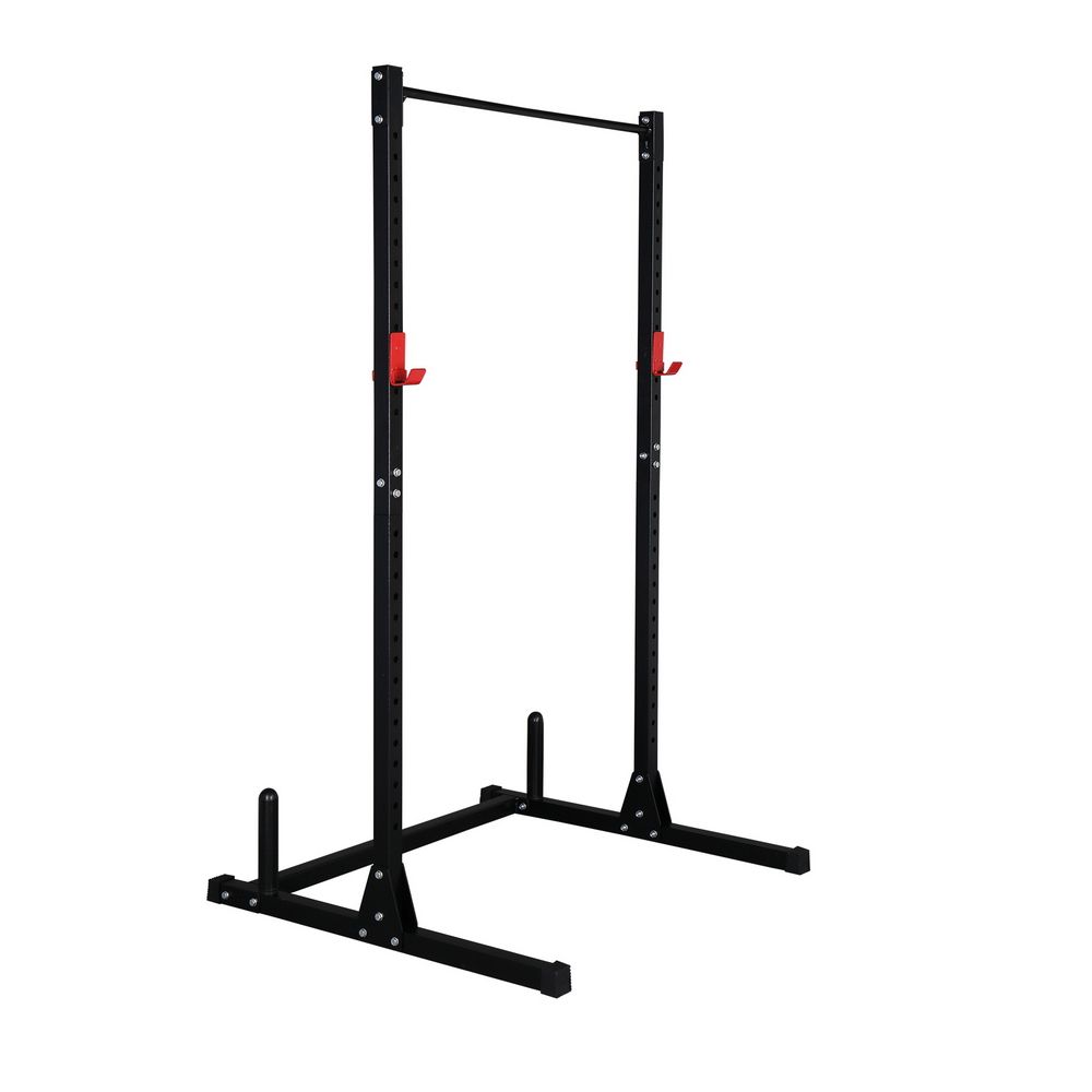 High Pull-Up Horizontal Bar With Barbell Rack Fitness Rack Black