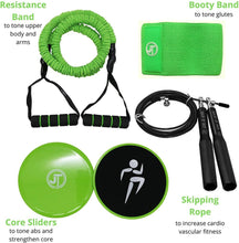 Cargar la imagen en el visor de la galería, JT Fitness Booty Band Belt,Resistance Band for Legs &amp; Glutes Fitness Band Green
