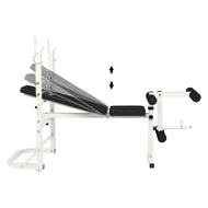 Iron Adjustable Weightlifting Bed White