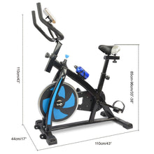Carica l&#39;immagine nel visualizzatore di Gallery, Stationary Exercise Bike Fitness Cycling Bicycle Cardio Home Sport Gym Training Blue
